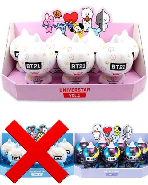 bts bt21 ユニバースター VOL.3 フィギュア セット ボックス VOL.1 3