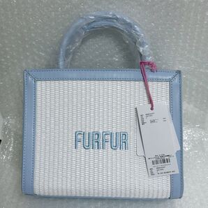 FURFUR ラフィアトートバッグ トートバッグ ショルダーバッグ サックス