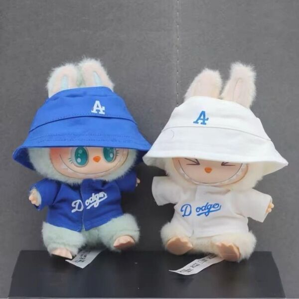 LABUBUぬいぐるみ用大谷翔平選手風の野球ユニフォームでもっとかわいく変身♪白