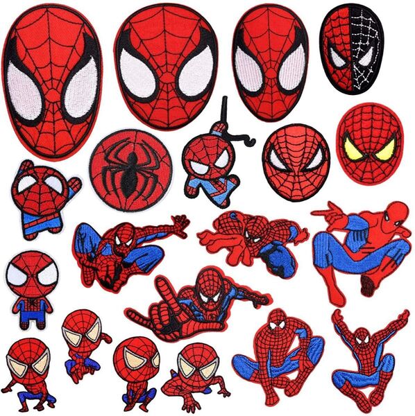 スパイダーマン アイロンワッペン 刺繍 アップリケ 20枚セット 新品