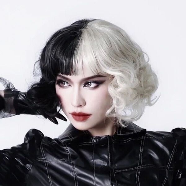 ハロウィン ウィッグ コスプレ 黑白魔女 新品
