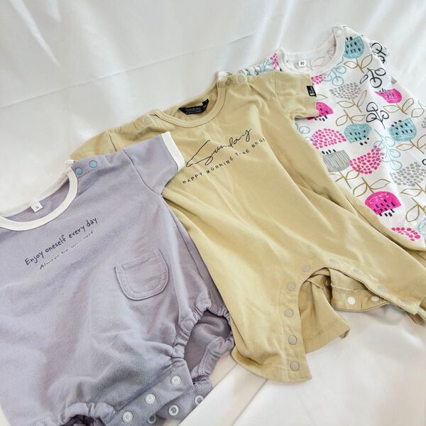 ロンパース 70 80 男の子 女の子 カバーオール ベビー服 半袖