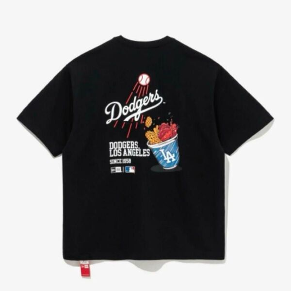 【新品未使用】Tシャツ NEWERA ドジャース スナック柄 XL ニューエラ LA Dodgers 半袖