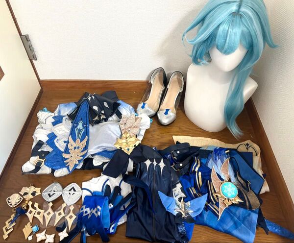 原神 エウルア コスプレ 猫屋小舖 衣装 ウィッグ 靴 フルセット 武器追加可能