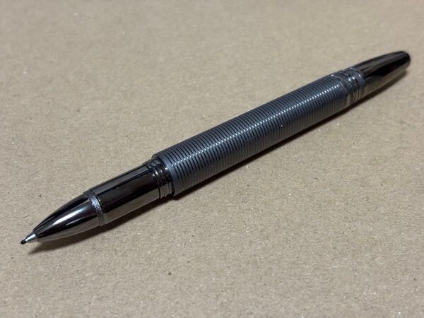 ほぼ未使用 MONTBLANC スターウォーカー ファインライナー ミッドナイト ブラックメタル ボールペン 105648