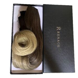 RENAGE グラデーションカラー ヘアエクステ 約50cm ブラウン×ミルクティーベージュ