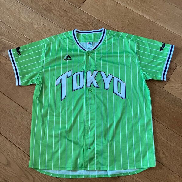 ヤクルトスワローズ 配布 ユニフォーム 神宮球場 非売品 Majestic ポリエステル100