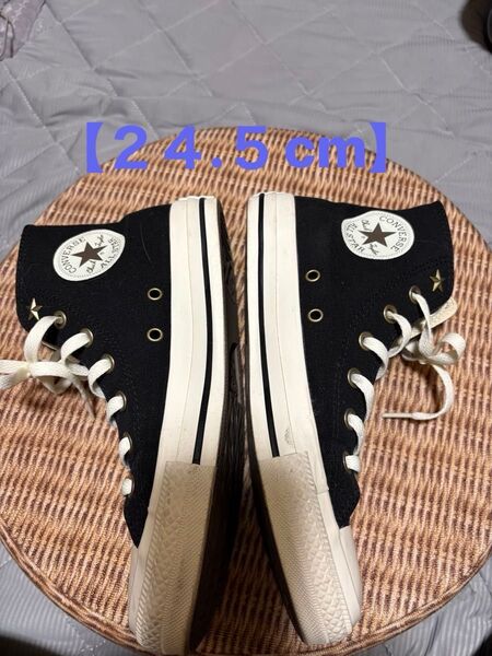 CONVERSE ALL STAR ハイカットスニーカー 黒 ブラック(外側ジップ付き)