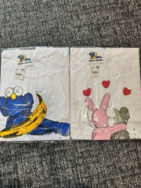 2枚セット KAWS×WARHOL UT コラボTシャツ XLサイズ