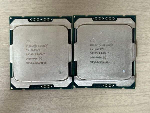 Intel Xeon E5-2699V4 2.2GHz CPU 2個セット