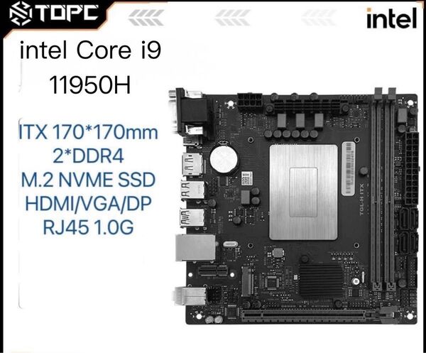 i9 11950H ITXマザーボード 170mm CPU