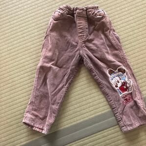 子供服 コーデュロイパンツ ミッキー ピンク キッズ ベビー