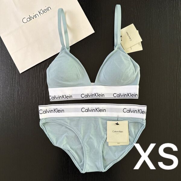 Calvin Klein カルバンクライン 下着 上下 セット XS S ブラ ショーツ 女性 セットアップ アイコンコットン