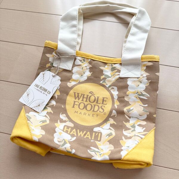 ハワイ 限定 新作 WHOLE FOODS ホールフーズ ミニトート ミニ トート バッグ トートバッグ エコバッグ レイ