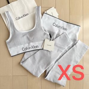 カルバンクライン 上下 セット XS S スポブラ ブラ レギンス タイツ セットアップ スポーツウェア ヨガウェア ヨガ ウェア