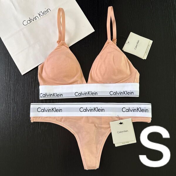 Calvin Klein カルバンクライン 下着 上下 セット S M ブラ ショーツ 女性 セットアップ アイコンコットン