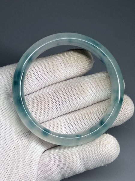 中国美術 バングル ブレスレット 天然石 腕輪 アクセサリー 翡翠 内径55mm
