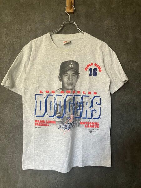 90s USA製 ロサンゼルスドジャース 野茂英雄選手 Tシャツ Lサイズ