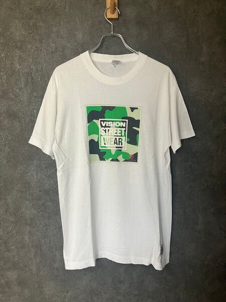 90s VISION STREET WEAR カモフラ Tシャツ Lサイズ