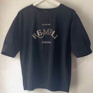 ザンパ ZAMPA 新品未使用 2025年新作 スタッズミックスロゴ刺繍半袖T ブラック