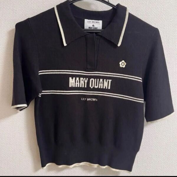 LILY BROWN リリーブラウン MARY QUANT マリークワント ポロ ニット ポロシャツ 半袖 ポロニット トップス