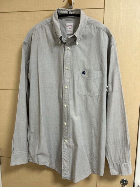Brooks Brothers ボタンダウンシャツ グレー M