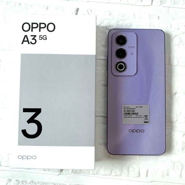 OPPO A3 5G A402OP パープル SIMフリー