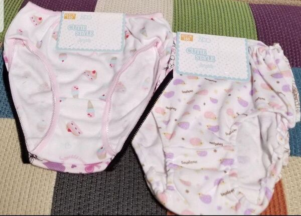 160cm 女の子 ショーツ パンツ 下着 4枚セット 新品未使用品 ショートケーキ ウサギ
