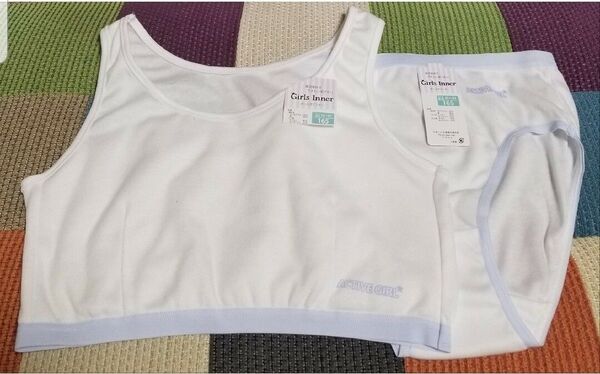 165cm バスト部分2重構造 ハーフトップ + ショーツパンツ 綿素材 新品 女の子 下着 ショーツ パンツ ブラジャー