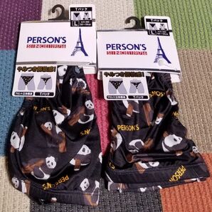 PERSONS パーソンズ Lサイズ やみつき解放感! Tバック パンツ 下着 2枚セット 新品未使用品 メンズ