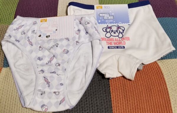 160cm 女の子 ショーツ パンツ 下着 4枚セット 新品未使用品 犬 ワンちゃん 猫 ネコ 宝石