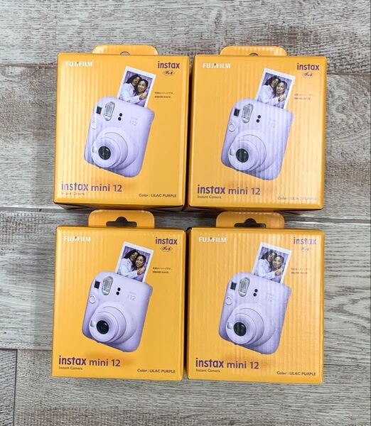 新品未使用未開封 フジ チェキカメラ instax mini 12 パープル 4台セット