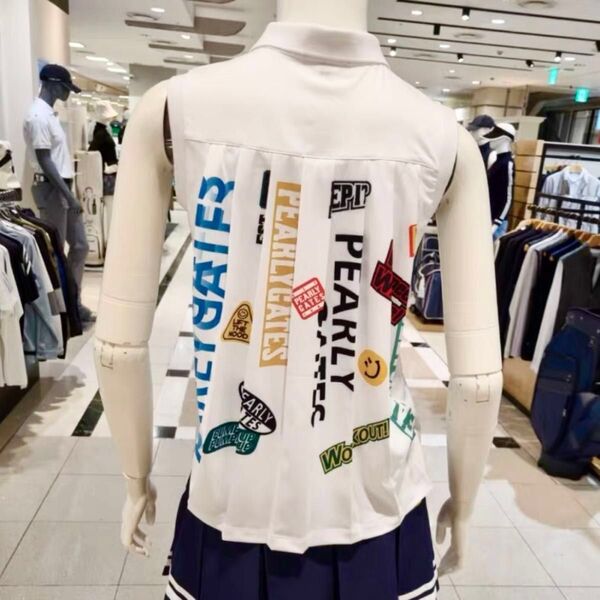 【即発送】ゴルフ パーリーゲイツ レディース トップス ノースリーブ シャツ(Sサイズ)