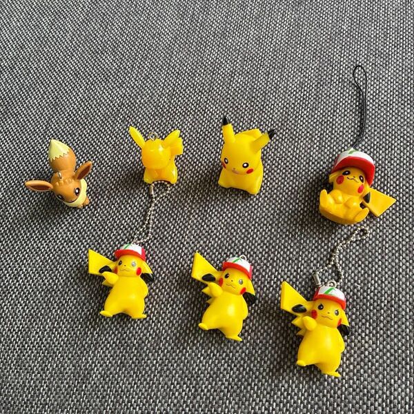 ピカチュウ ポケモン フィギュア 7体 まとめ売り キーホルダー チャーム マスコット