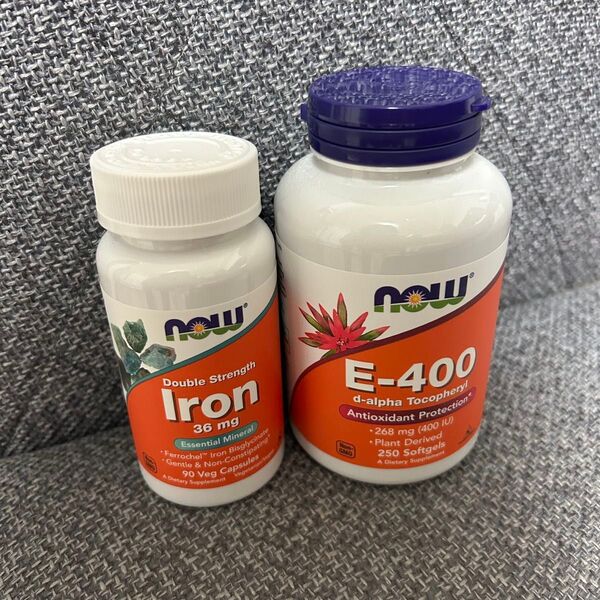 now Foods 鉄 ビタミンE サプリメント 2個セット
