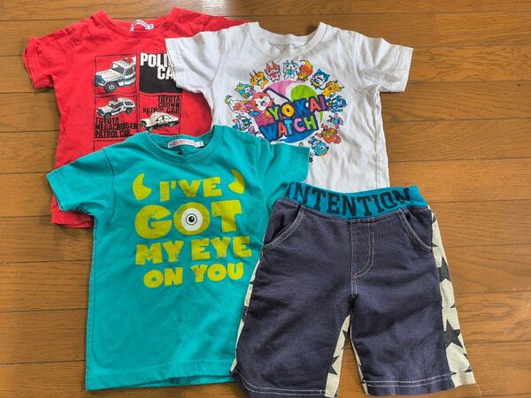 ユニクロ UNIQLO 半袖 Tシャツ ハーフパンツ 男の子 100センチ 4枚セット