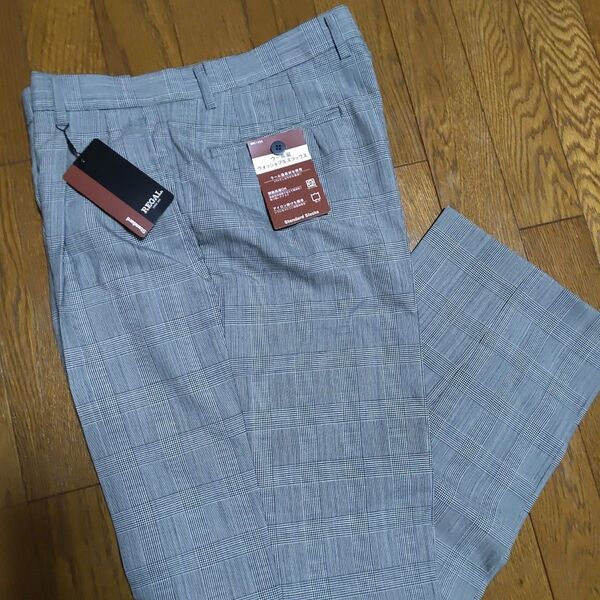 【未使用】AOYAMA/洋服の青山 ウール混 ウォッシャブル スラックス(家庭洗濯OK)W85 *春夏向け