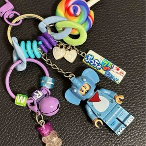 じゃらじゃらキーホルダー ゾウ レゴブロック バッグチャーム ぷっちょ