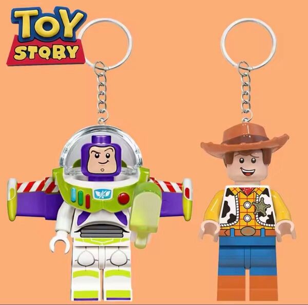 【新品】レゴ 互換 トイストーリー キーホルダー バズ ウッディ ジェシー 3個セット LEGO