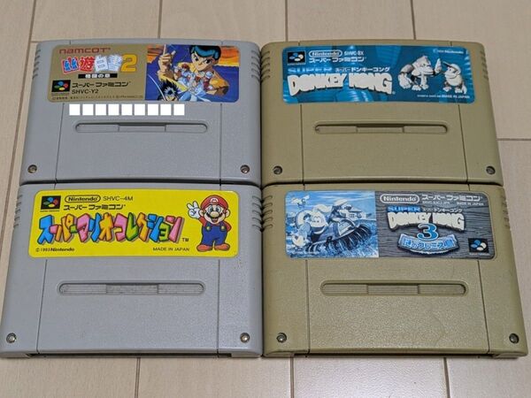 【ジャンク】スーパーファミコンソフト スーパーマリオコレクション他4本セット
