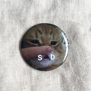缶バッジ ねこSAD 猫 ネコ