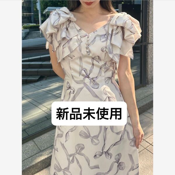 SNIDEL リボンスリーブデザインワンピース 1