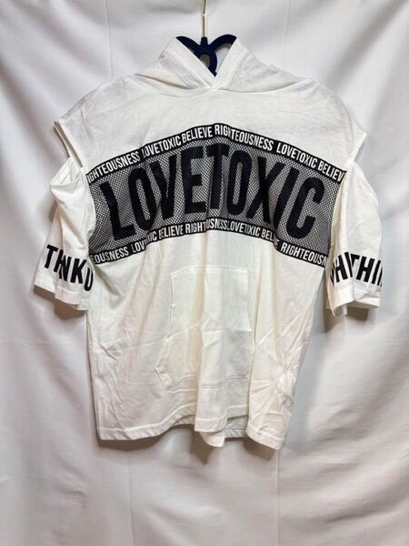 LOVETOXIC Tシャツ 肩あき ホワイト 160cm L 半袖Tシャツ
