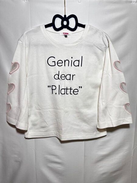 PINK-latte ピンクラテ 白 ホワイト 七分丈 ロングTシャツ XS 150cm