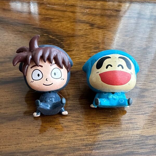 忍たま乱太郎 バスボール フィギュア 2個セット 土井先生 シンベエ びっくらたまご