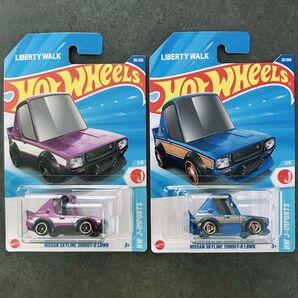【新品未開封】ホットウィール トゥーンド 日産 スカイライン 2000 GT-R LBWK パープル & ブルー 2台 セット
