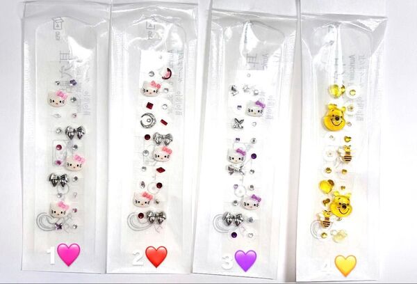 ハローキティ耳つぼシール 耳ツボ 耳ツボジュエリー ハンドメイド