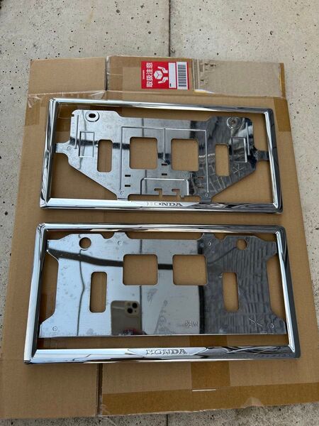 ホンダ純正ナンバーフレーム2枚 ライセンスフレーム N-BOX N-VAN N-ONE N-WGN