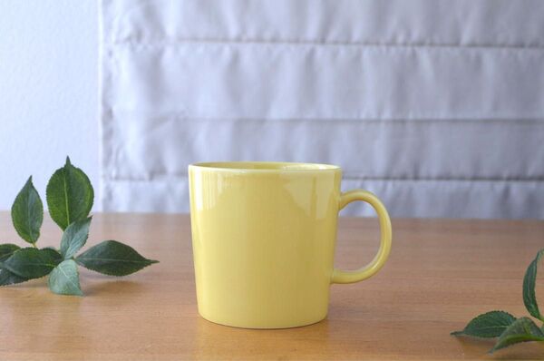 arabia/アラビア●iittala/イッタラ●teema/ティーマ イエロー マグカップ ●王冠ロゴ NO.23572