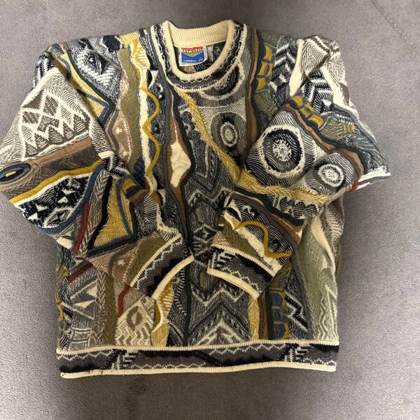 90s vintage COOGI AKALANDA 総柄 3D ニット セーター ビンテージ レトロ 3Dニット クージー